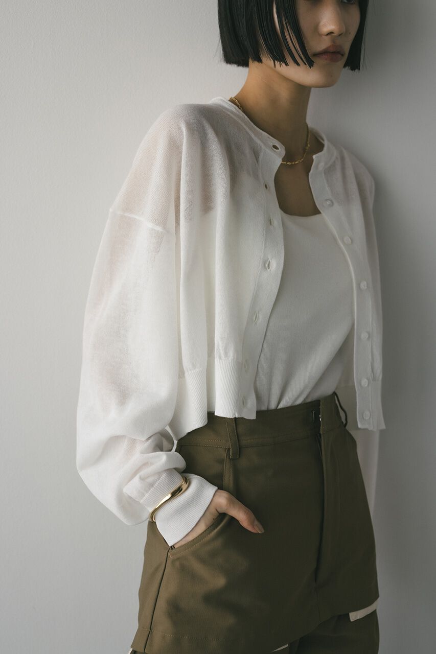 STYLEMIXER「シアーニットカーディガン」|カーディガン|