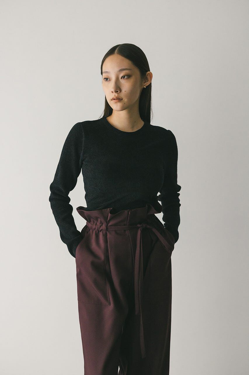 STYLEMIXER「バックオープンベロアショートニット」|ニット・セーター|