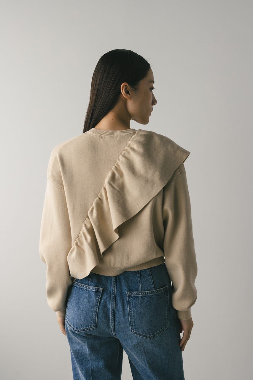 STYLEMIXER「アシンメトリーフリルニット」|ニット・セーター|