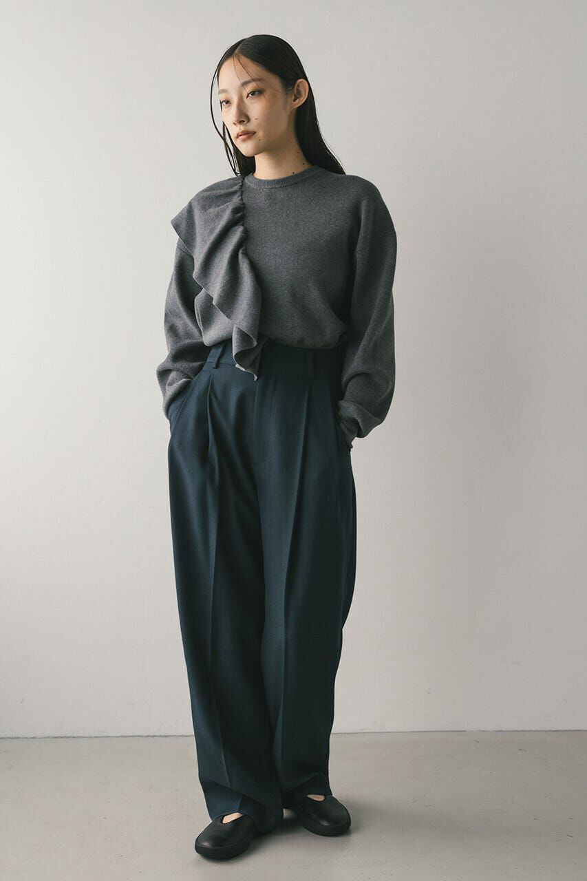 STYLEMIXER「アシンメトリーフリルニット」|ニット・セーター|