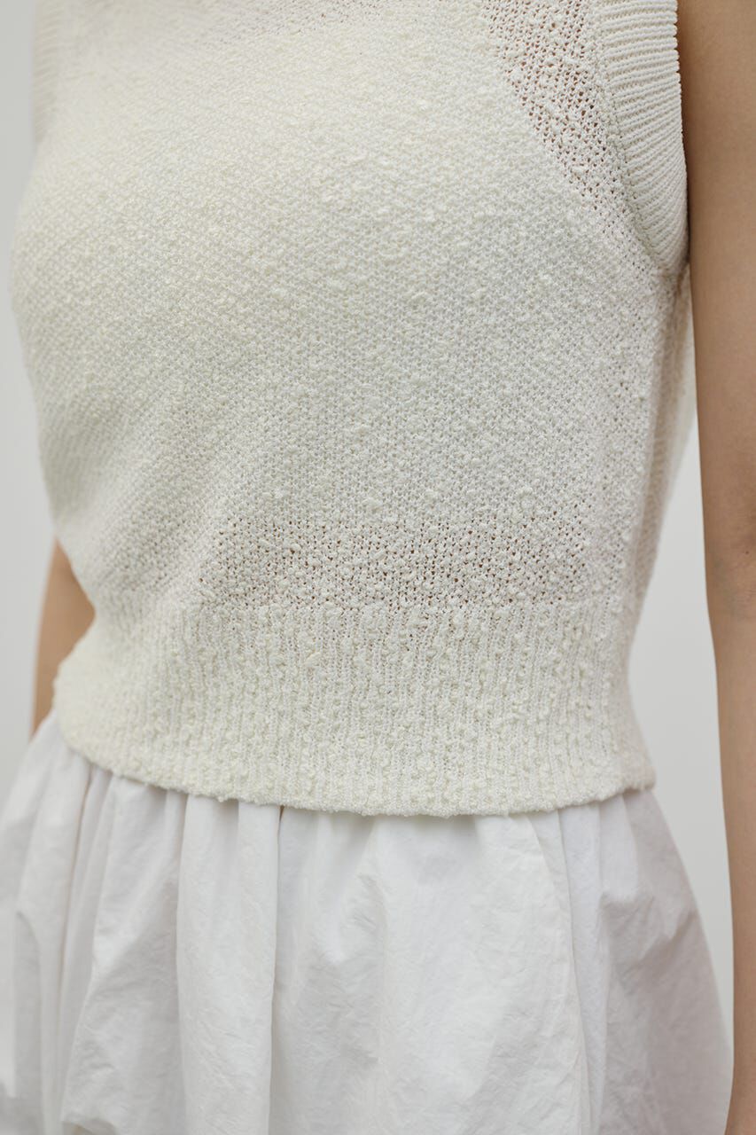 STYLEMIXER「メランジクッションリブニット」|タンクトップ|