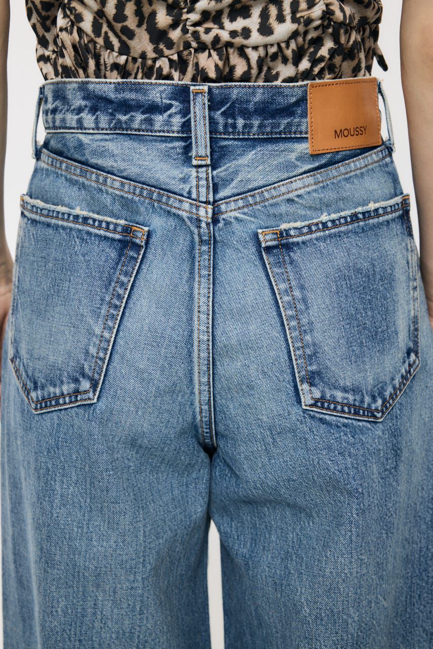 MOUSSY「MIDRISE CURVED WIDE ストレート」|デニム|