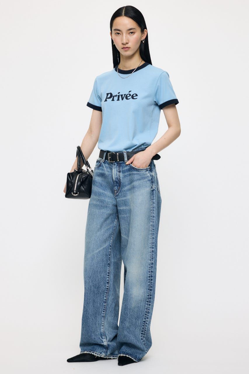 MOUSSY「MIDRISE CURVED WIDE ストレート」|デニム|