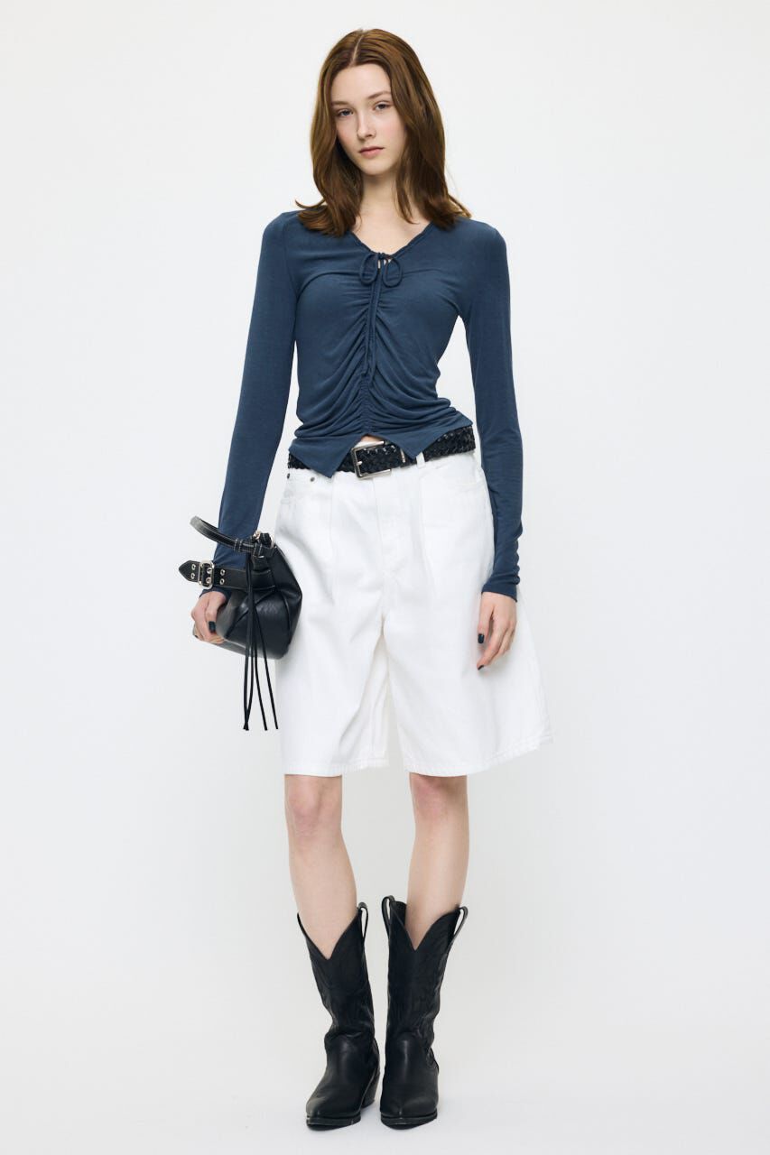 MOUSSY「GATHER V/N  トップス」|Tシャツ・カットソー|