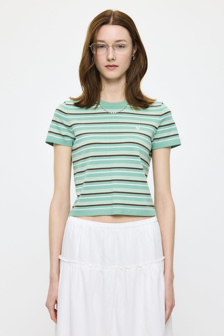 MOUSSY「MULTI BORDER BABY ティ」|ニット・セーター|MINT