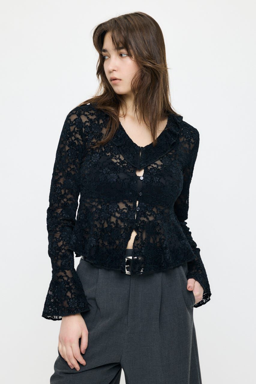 MOUSSY「FRILL LACE ブラウス」|Tシャツ・カットソー|