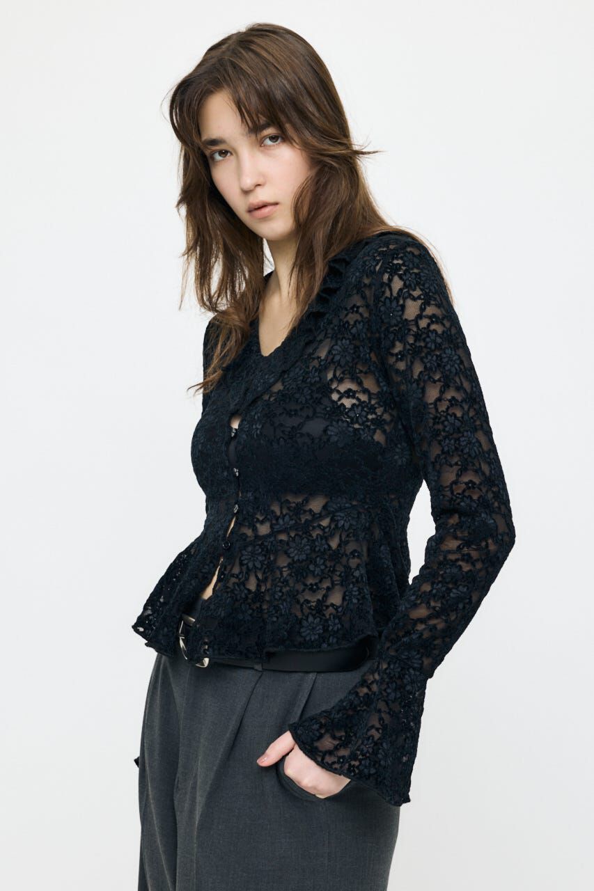 MOUSSY「FRILL LACE ブラウス」|Tシャツ・カットソー|