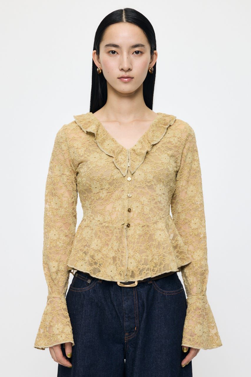 MOUSSY「FRILL LACE ブラウス」|Tシャツ・カットソー|