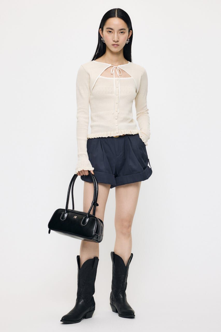 MOUSSY「BOW DESIGN LAYERED ニット」|ニット・セーター|