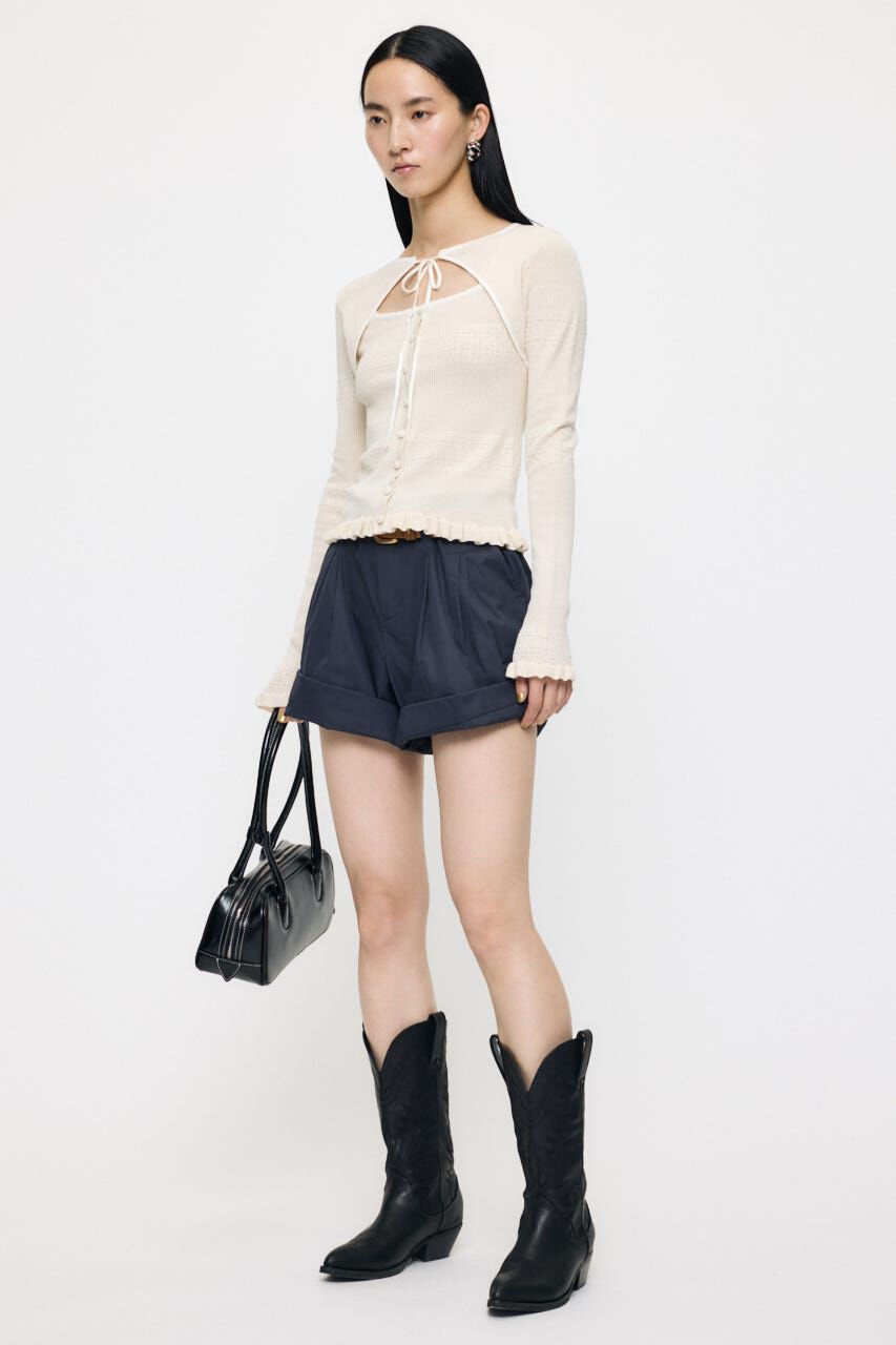 MOUSSY「BOW DESIGN LAYERED ニット」|ニット・セーター|