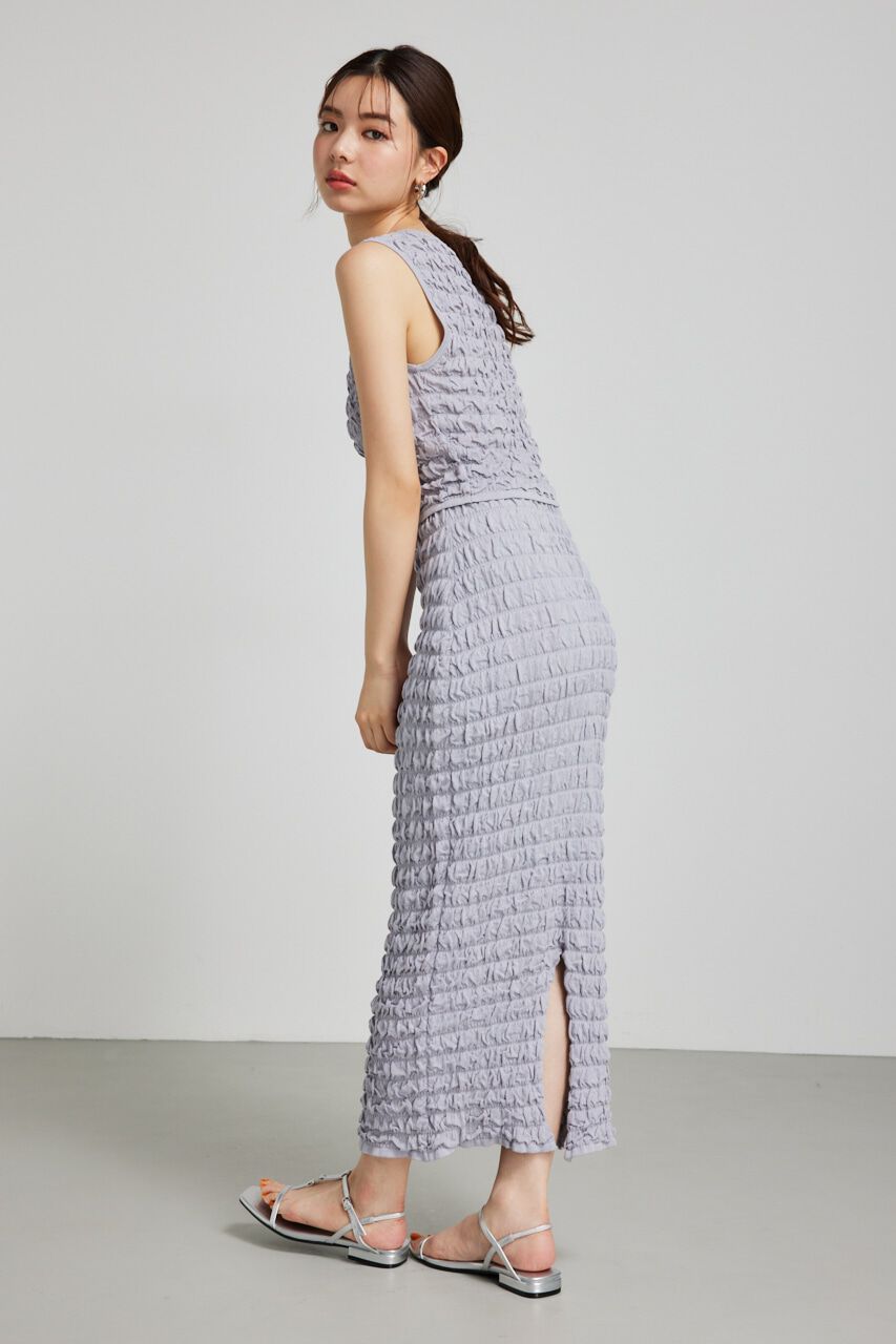 rienda「ポップコーンニットジャストウエストスカート」|スカート|