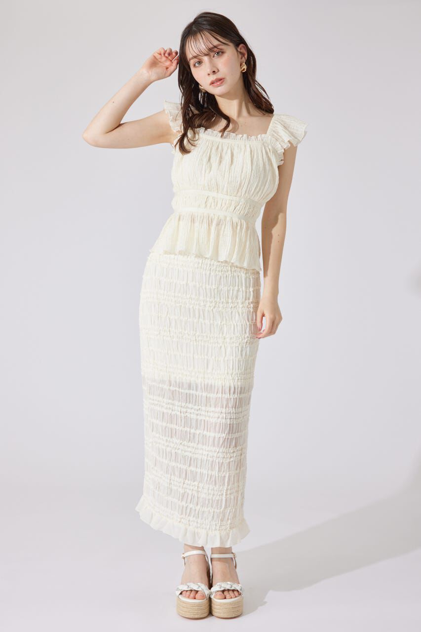 rienda「フリルギャザートップス」|シャツ・ブラウス|