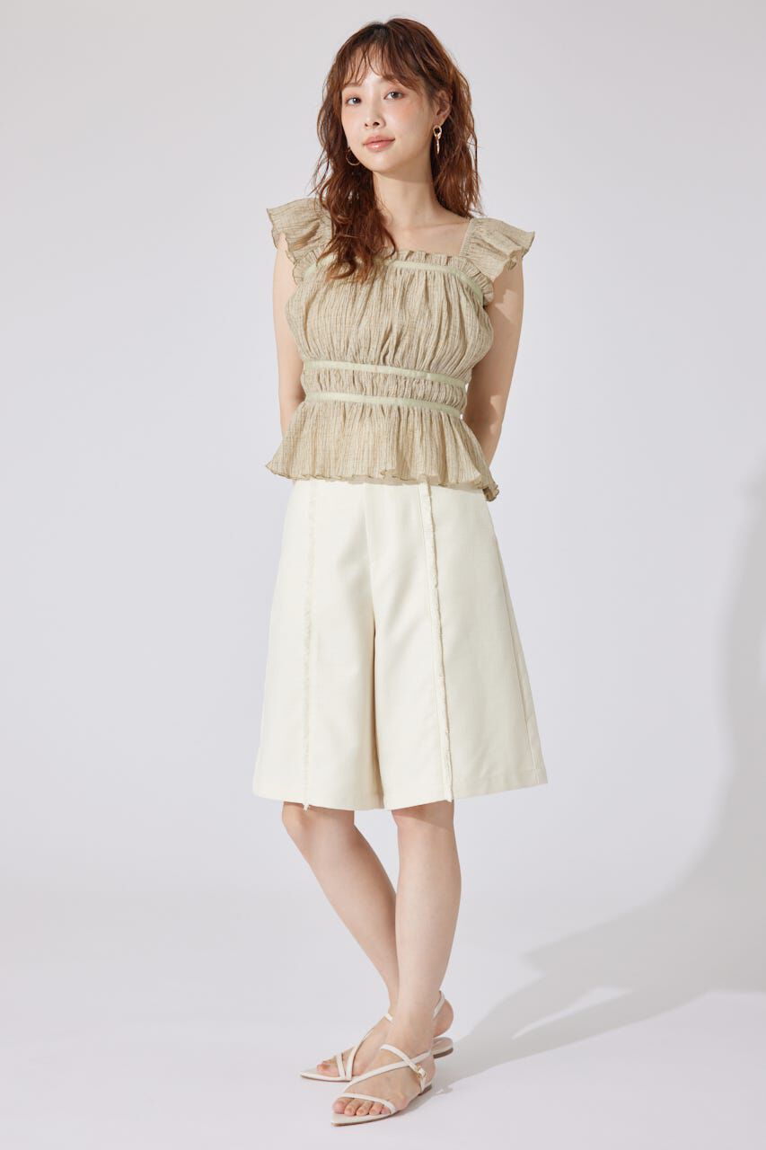 rienda「フリルギャザートップス」|シャツ・ブラウス|