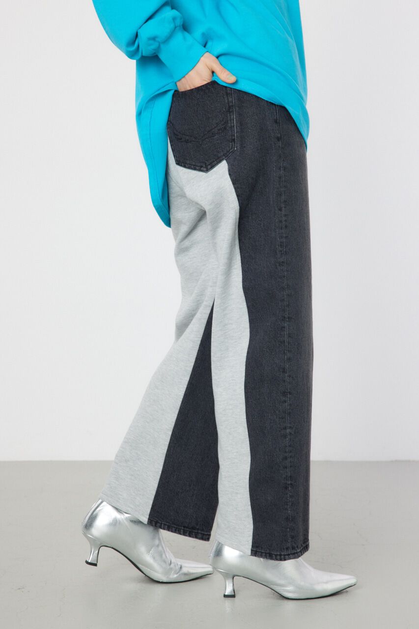 RODEO CROWNS「デニムコンビワイドパンツ」|デニム|