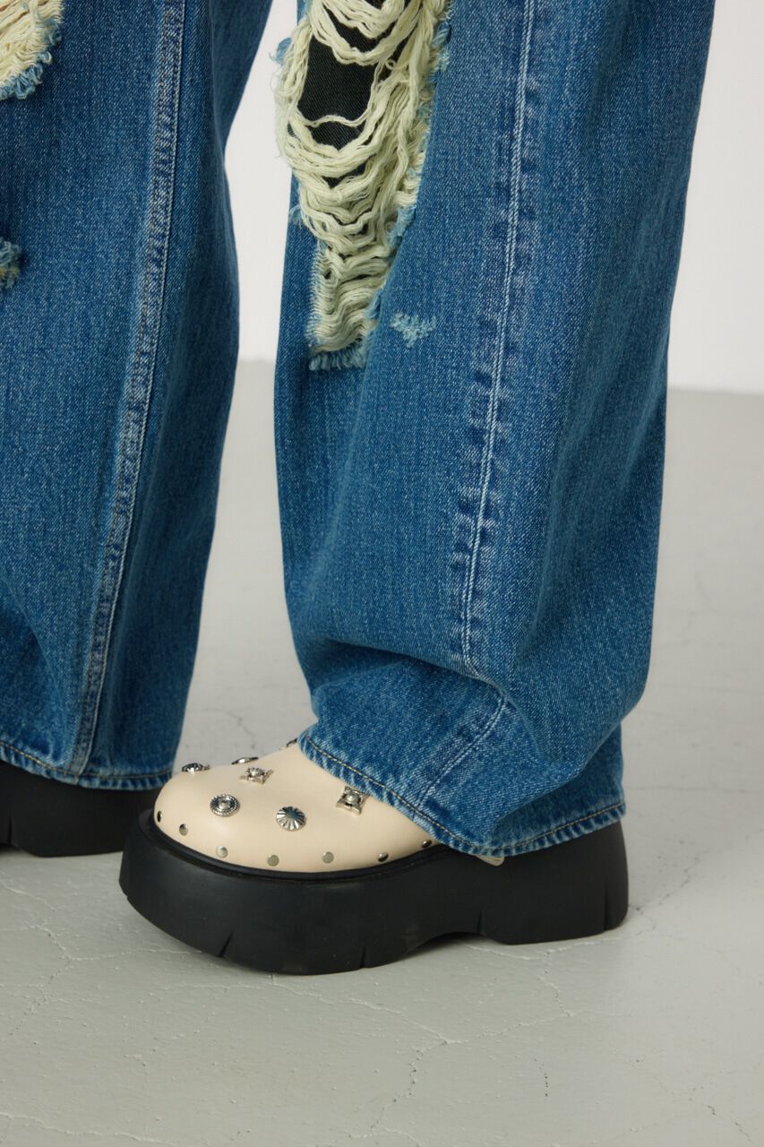 RODEO CROWNS「Hard Crash looseワイドデニム」|デニム|