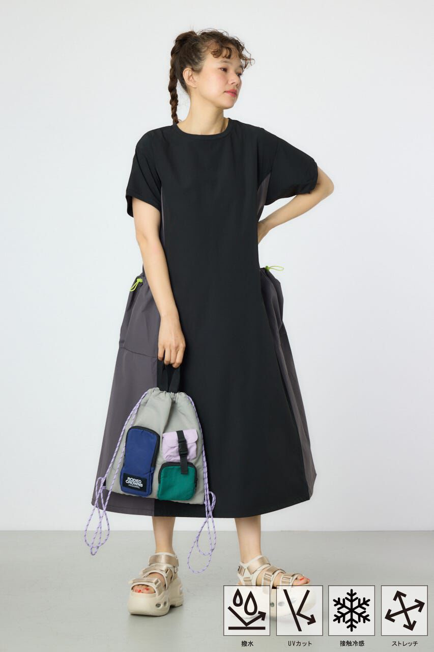 RODEO CROWNS「W/Rドッキングバルーンワンピース」|ワンピース|BLK