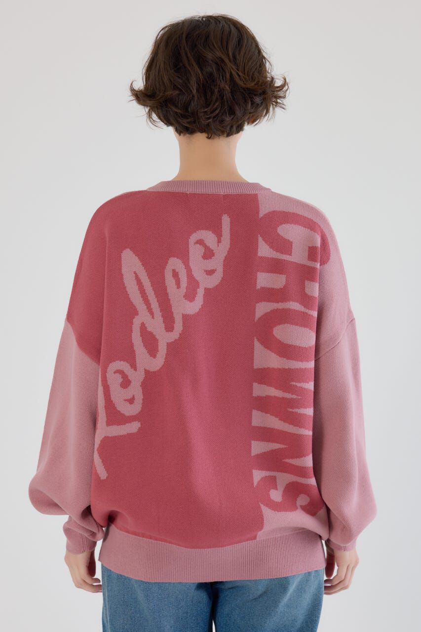 RODEO CROWNS「バックバイカラーロゴニットトップス」|ニット・セーター|