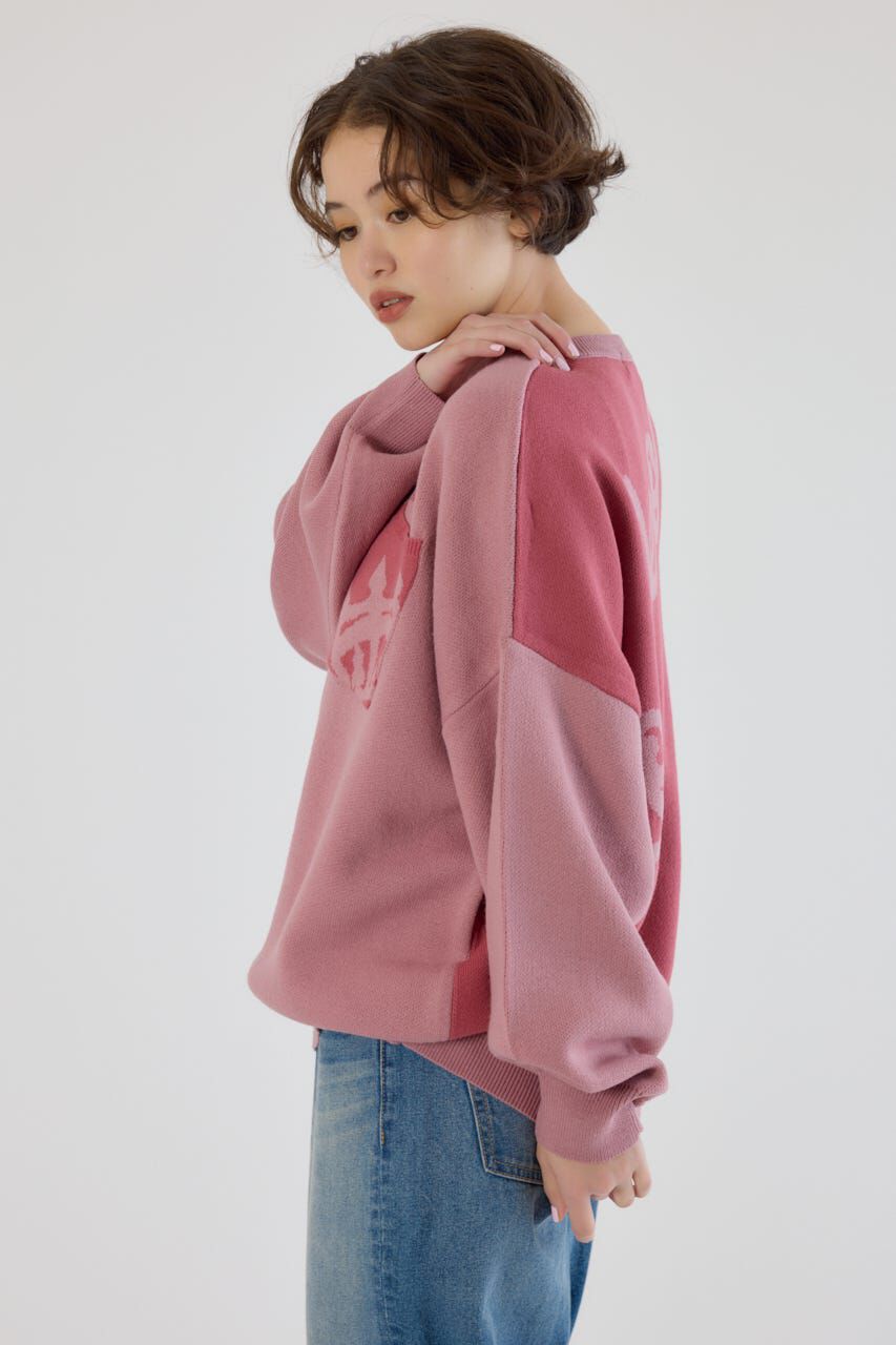 RODEO CROWNS「バックバイカラーロゴニットトップス」|ニット・セーター|