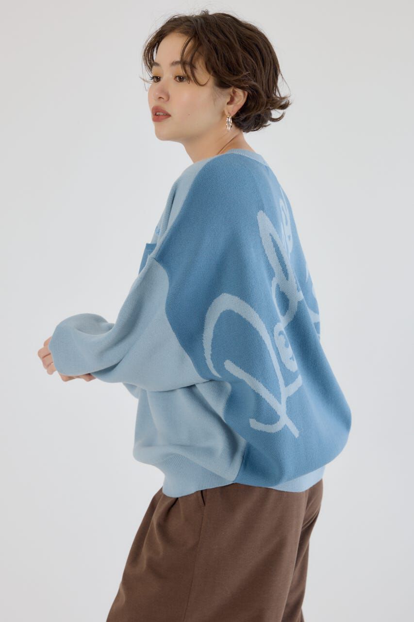 RODEO CROWNS「バックバイカラーロゴニットトップス」|ニット・セーター|