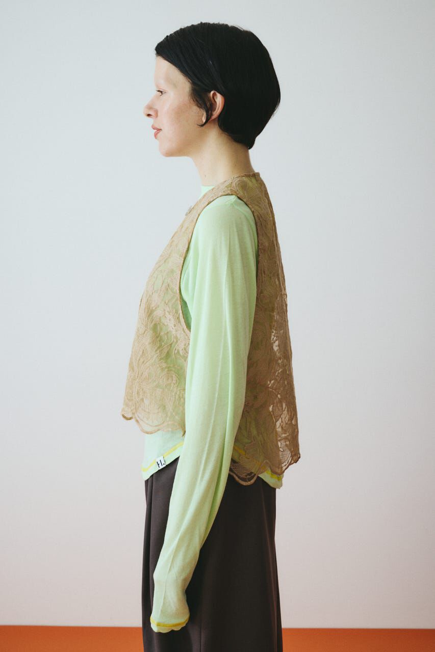HeRIN.CYE「Lace vest」|ダウンベスト・ベスト|