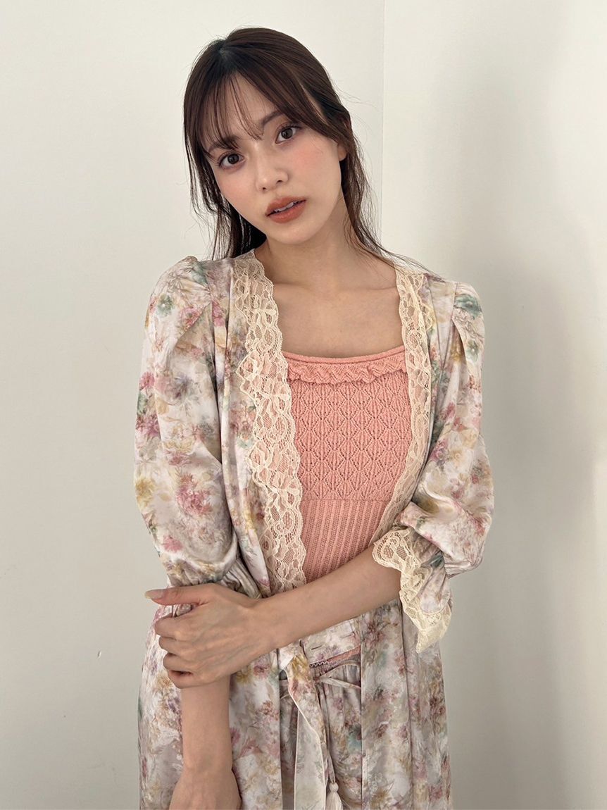 SNIDEL HOME「サテンジャガードガウン」|ルームウェア|