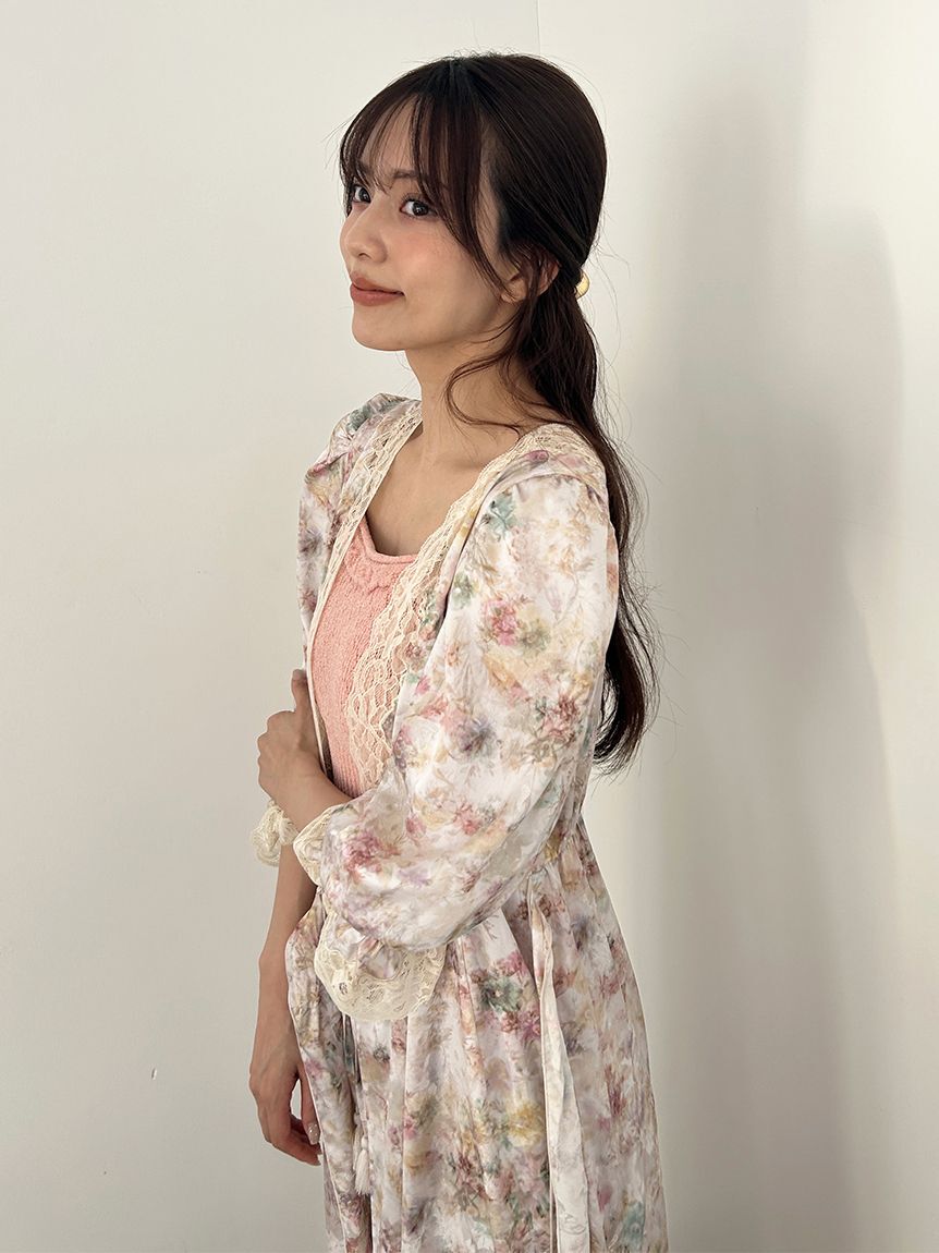 SNIDEL HOME「サテンジャガードガウン」|ルームウェア|