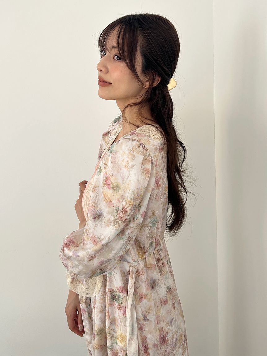 SNIDEL HOME「サテンジャガードガウン」|ルームウェア|