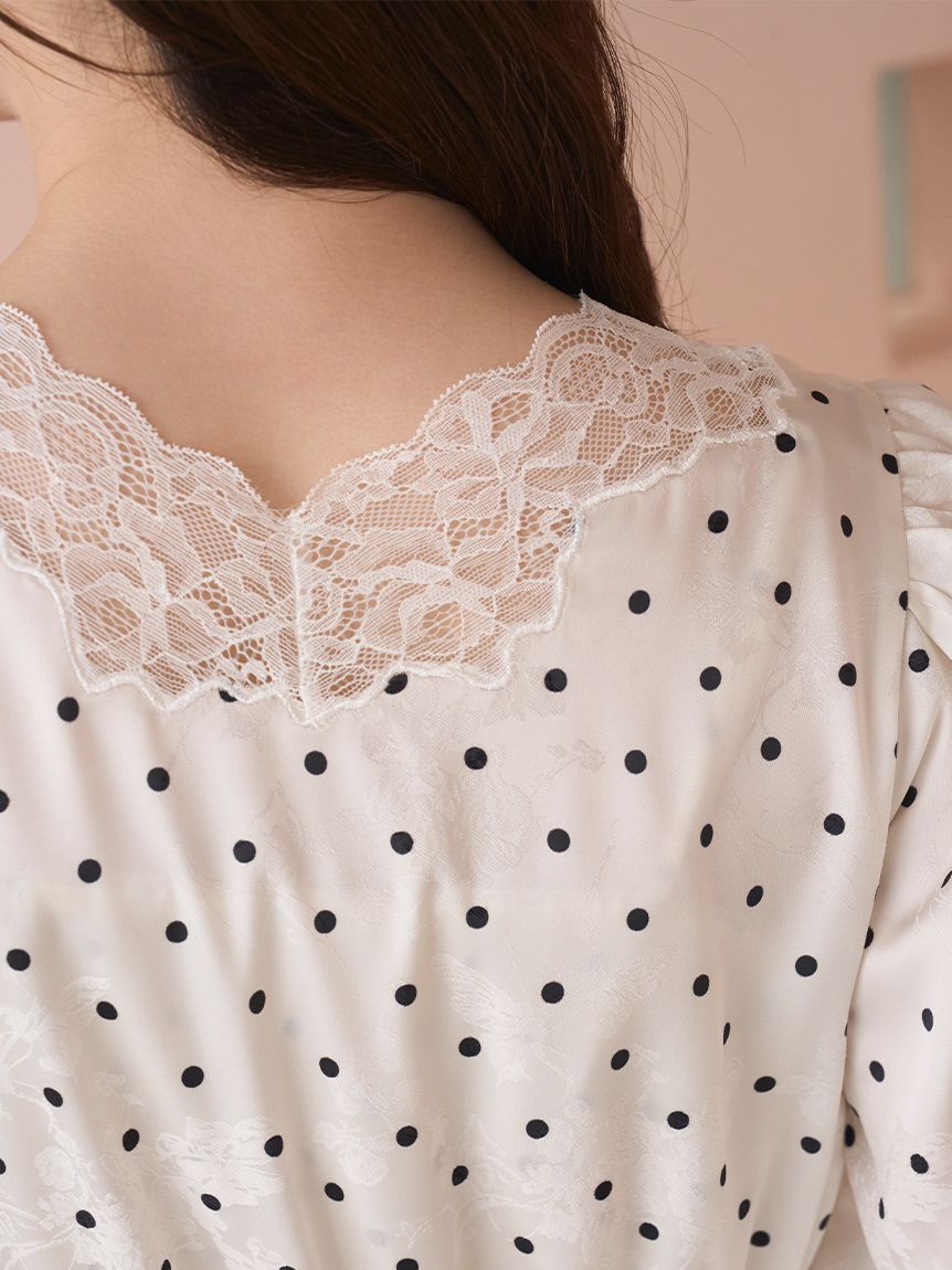 SNIDEL HOME「サテンジャガードガウン」|ルームウェア|