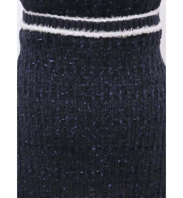 RESEXXY「バイカラーツイードニットミニスカート【セットアップ着用可能】」|スカート|