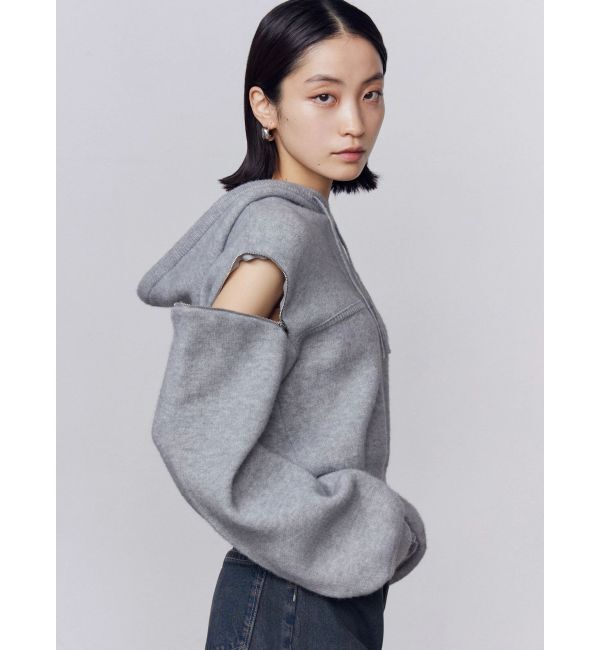 EMODA「マルチオープンニットフーディ」|パーカー|グレー
