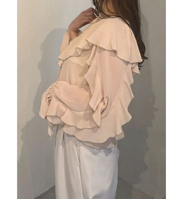 MERCURYDUO「シフォンラッフルブラウス」|シャツ・ブラウス|