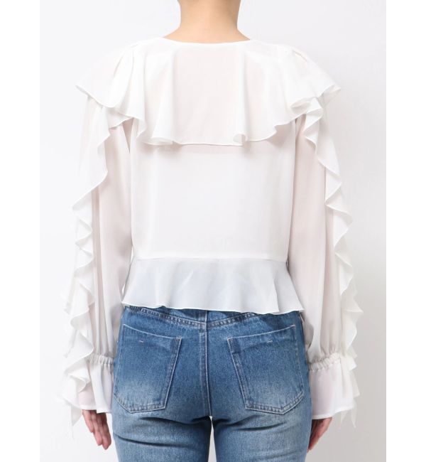 MERCURYDUO「シフォンラッフルブラウス」|シャツ・ブラウス|