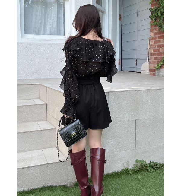 MERCURYDUO「シフォンラッフルブラウス」|シャツ・ブラウス|