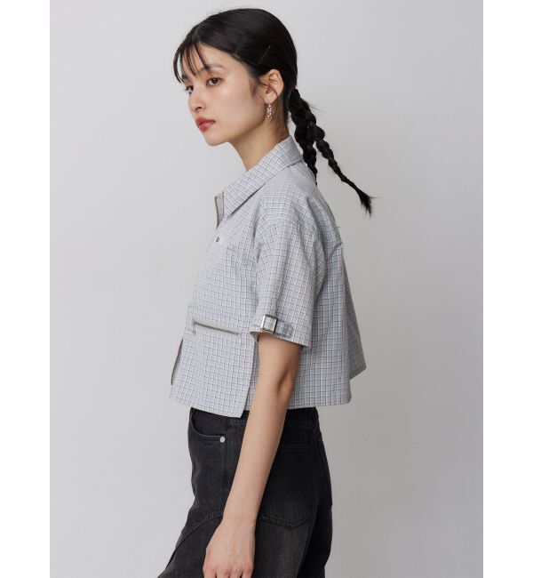 MURUA「ZIPハーフスリーブシャツ【セットアップ着用可】」|シャツ・ブラウス|