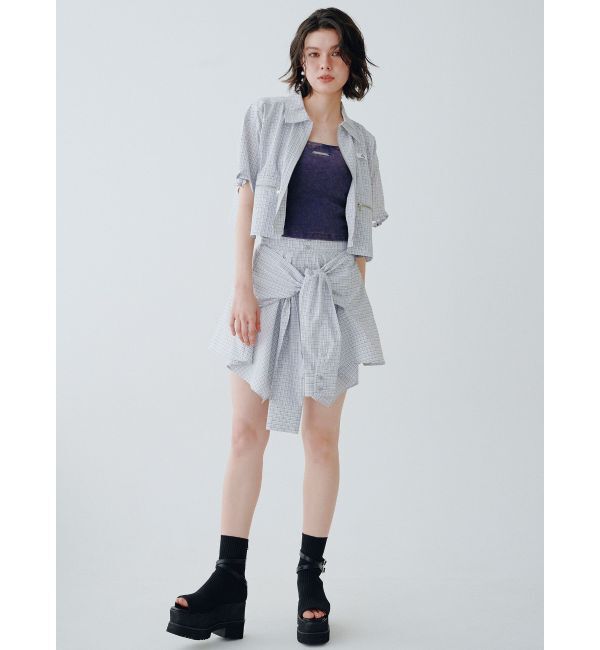 MURUA「ZIPハーフスリーブシャツ【セットアップ着用可】」|シャツ・ブラウス|