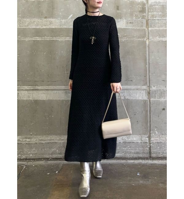 LAGUNAMOON「ダイヤパターンモヘヤニットワンピース」|ワンピース|