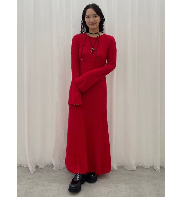 LAGUNAMOON「ダイヤパターンモヘヤニットワンピース」|ワンピース|