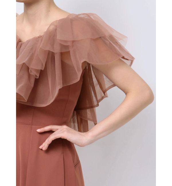 LAGUNAMOON「LADYチュールカラーベアパンツドレス」|ドレス|