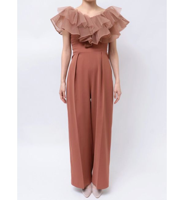 LAGUNAMOON「LADYチュールカラーベアパンツドレス」|ドレス|