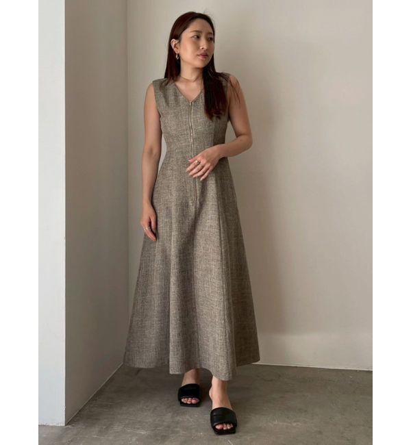 LAGUNAMOON「【追加生産】フロントZIPミックスカラーワンピース」|ワンピース|