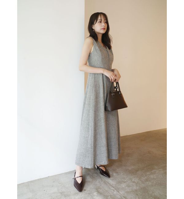 LAGUNAMOON「【追加生産】フロントZIPミックスカラーワンピース」|ワンピース|