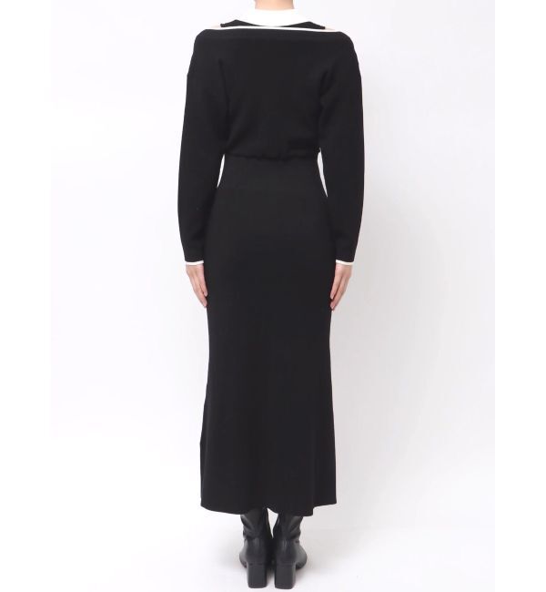 LAGUNAMOON「ラインディティールナローニットワンピース」|ワンピース|