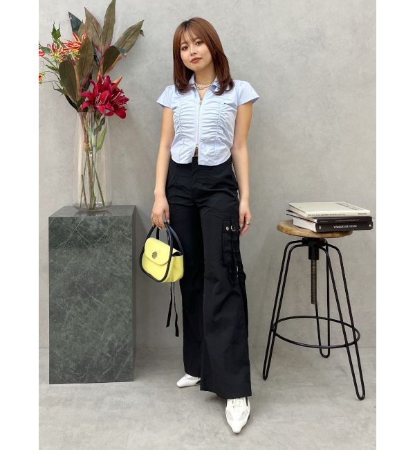 EVRIS「カーゴポケットフレアカラーパンツ」|カーゴ|