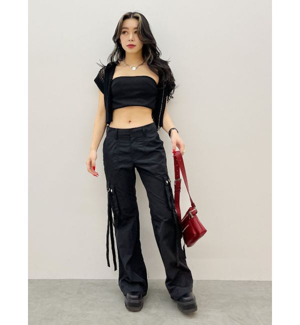 EVRIS「カーゴポケットフレアカラーパンツ」|カーゴ|