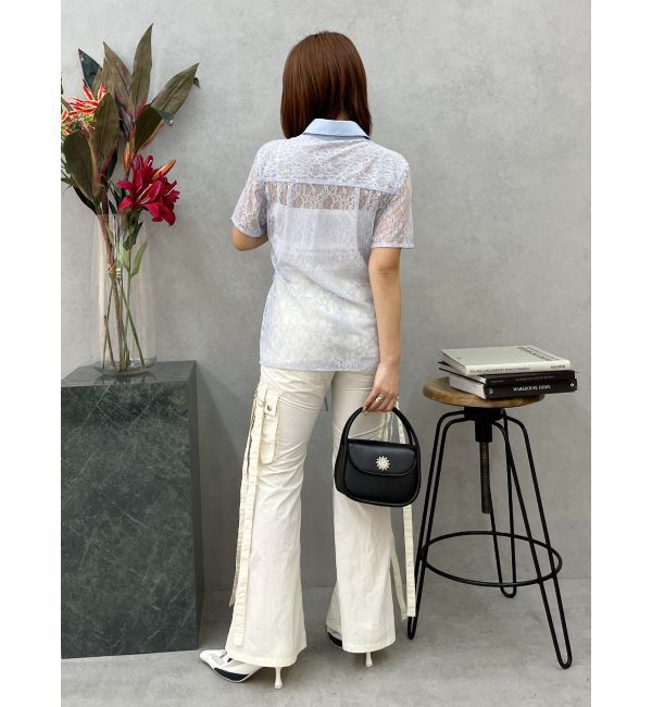 EVRIS「カーゴポケットフレアカラーパンツ」|カーゴ|