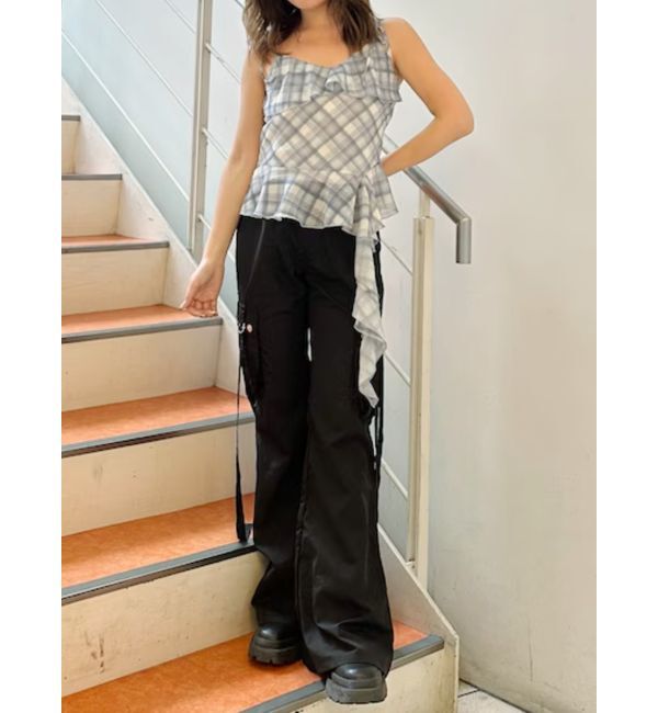 EVRIS「カーゴポケットフレアカラーパンツ」|カーゴ|