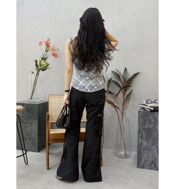 EVRIS「カーゴポケットフレアカラーパンツ」|カーゴ|