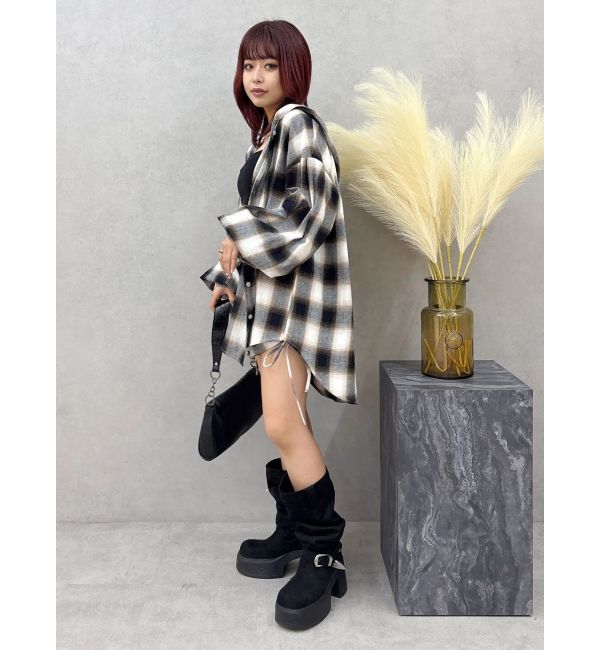 EVRIS「サイドギャザーチェックショートパンツ【セットアップ着用可能】」|その他|