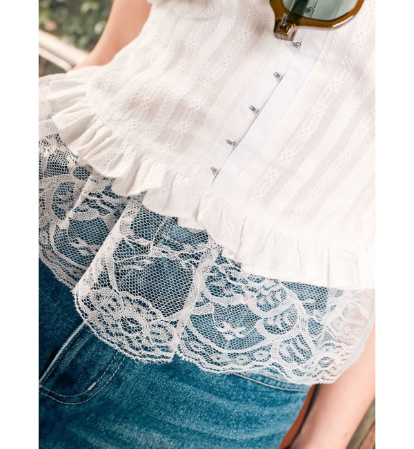 EVRIS「フリルドッキングトップス」|キャミソール|