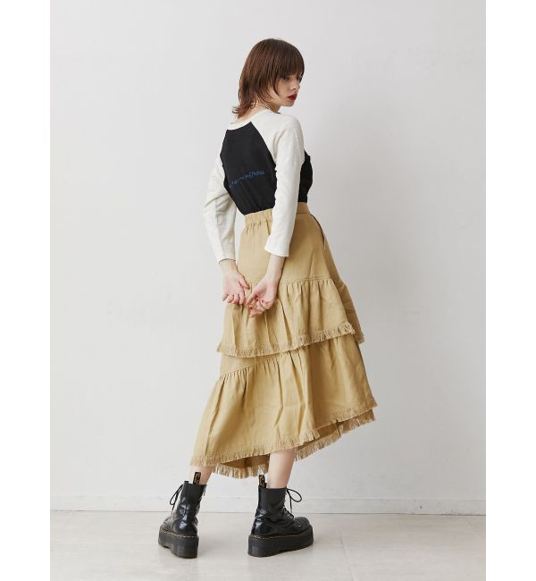 jouetie「フリンジティアードスカート」|スカート|
